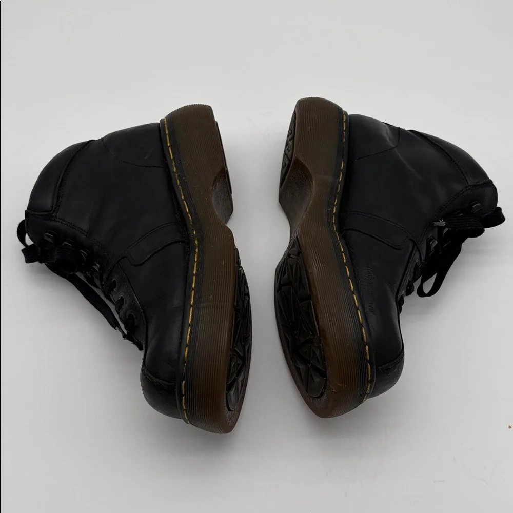 Vintage Y2K Dr. Martens Chunky Black Leather Boots 8346 Men Size 8 BLEMISH